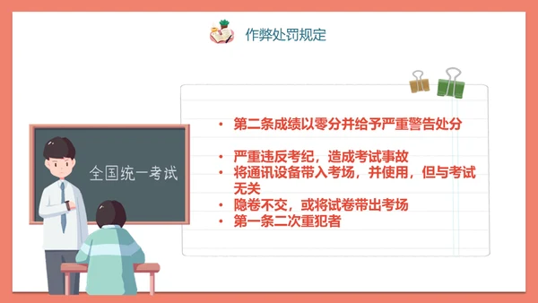 诚信考试诚实做人加油教学备考通用PPT模板
