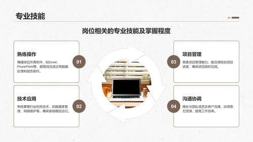 棕色商务风转正述职报告通用模板PPT模板