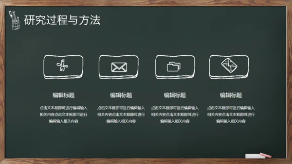 绿叶黑板毕业答辩通用PPT模板