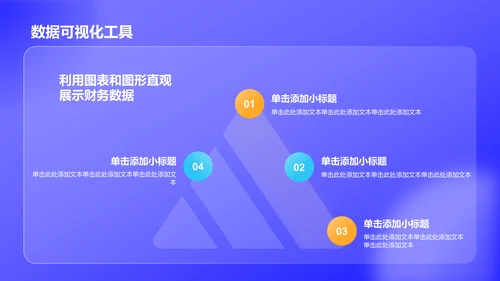 紫色3D风财务分析报告PPT模板