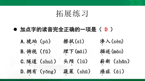 统编版语文四年级下册 第二单元 复习课件（共26张PPT）