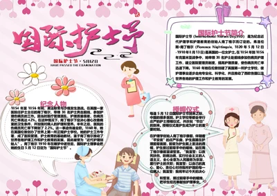 国际护士节Word小报