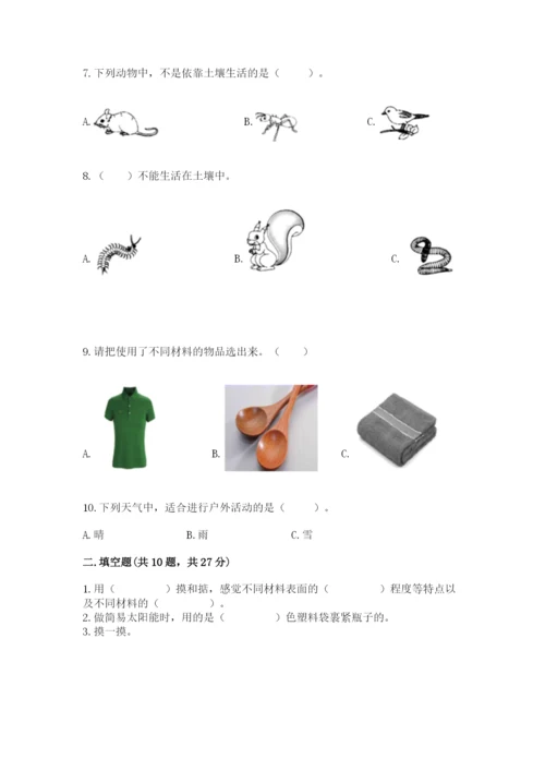 教科版二年级上册科学期末测试卷精品【模拟题】.docx