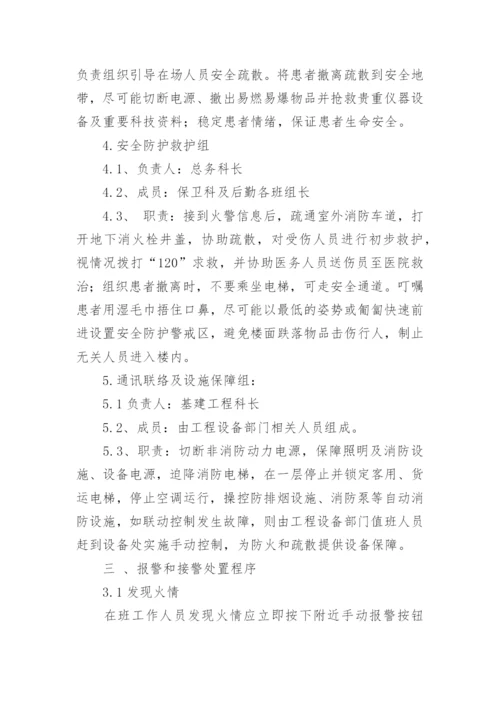 医院火灾疏散应急预案.docx