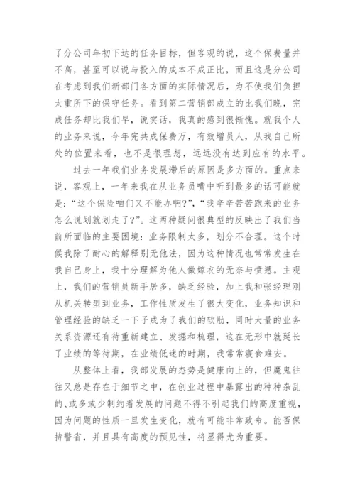 保险公司高管述职报告.docx