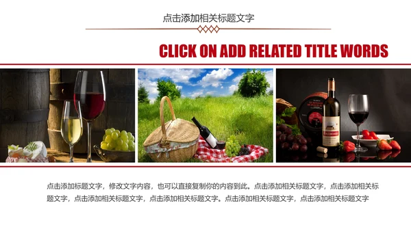 高档红酒葡萄酒产品介绍ppt模板