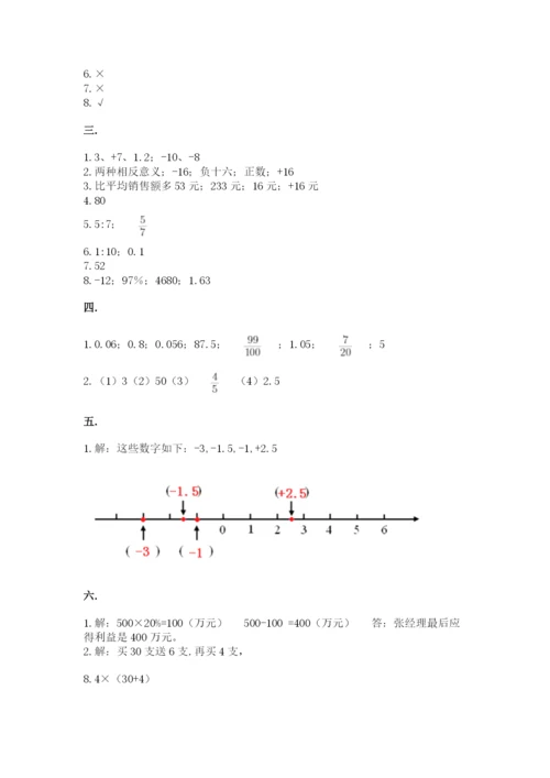 苏教版六年级数学小升初试卷及答案一套.docx