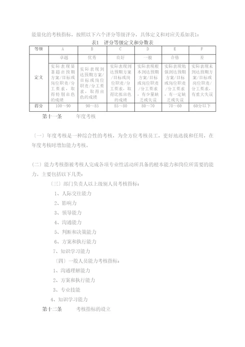 大中型生产型企业绩效考核方案范例