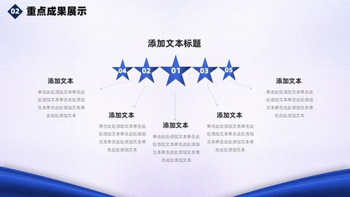 蓝白绸带简约风警察公安工作汇报总结PPT模板工作总结