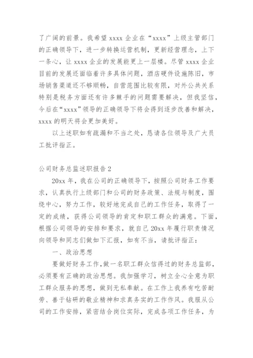 公司财务总监述职报告.docx