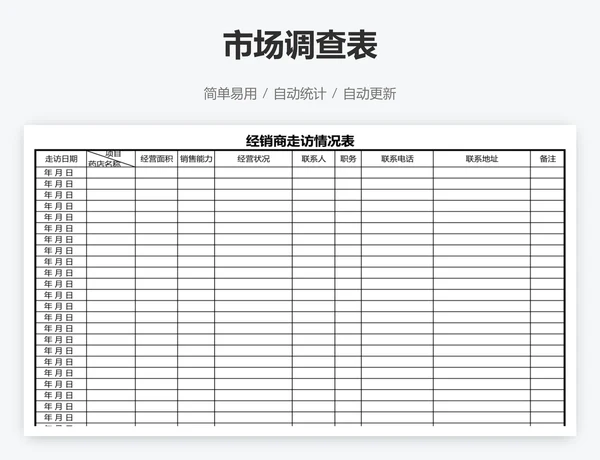 市场调查表