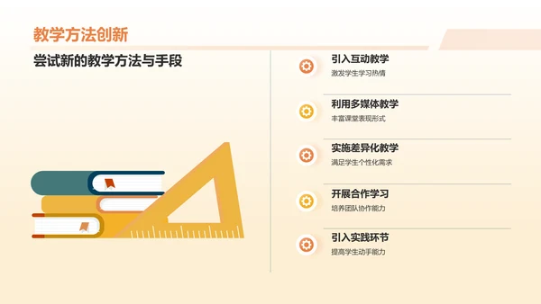 黄色3D风教师课程总结汇报PPT模板