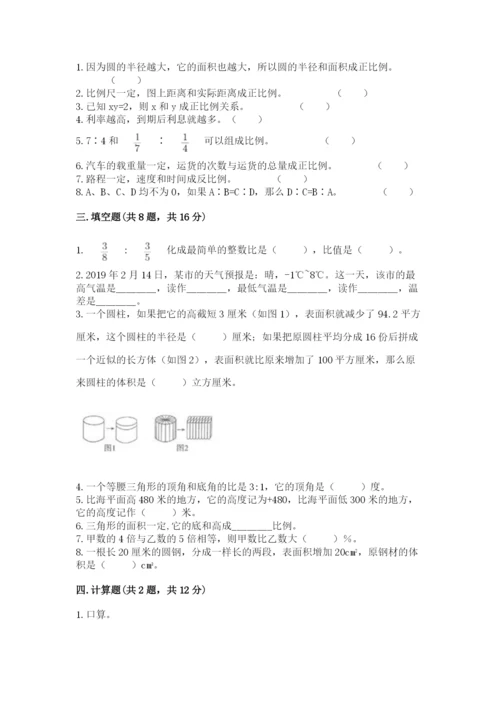 小升初数学期末测试卷及完整答案（名校卷）.docx