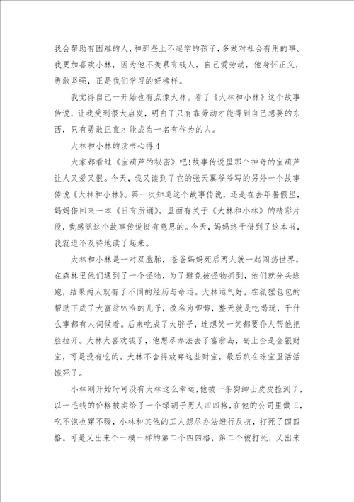 大林和小林的读书心得笔记