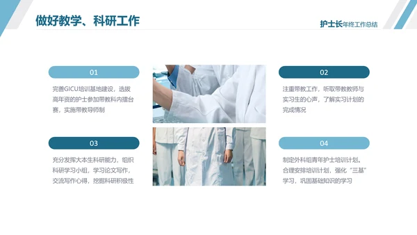 护士长年终工作总结述职报告汇报PPT模板