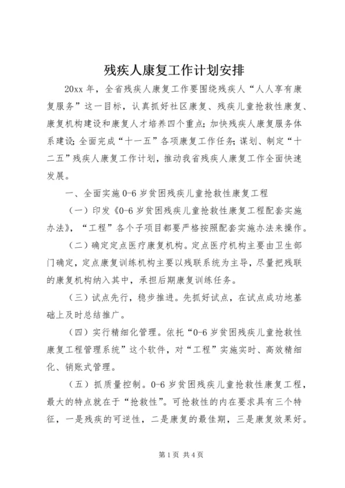 残疾人康复工作计划安排 (2).docx