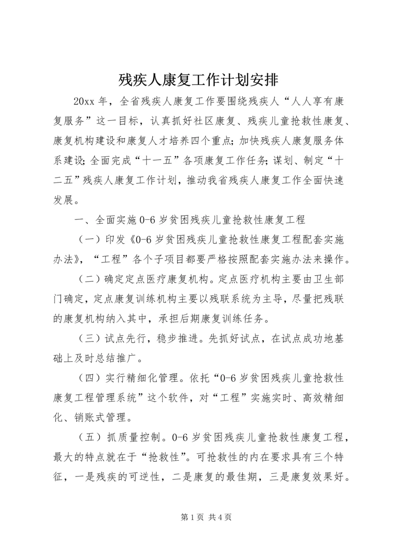 残疾人康复工作计划安排 (2).docx