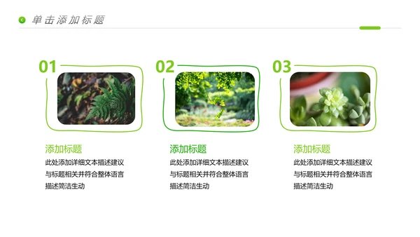 唯美绿色植物生长发芽敬畏生命PPT模板