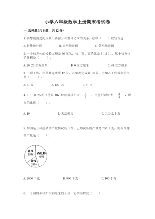 小学六年级数学上册期末考试卷精品（名师系列）.docx