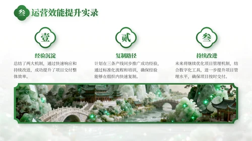 绿色中国风事业部工作总结PPT模板