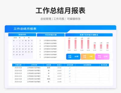 工作总结月报表