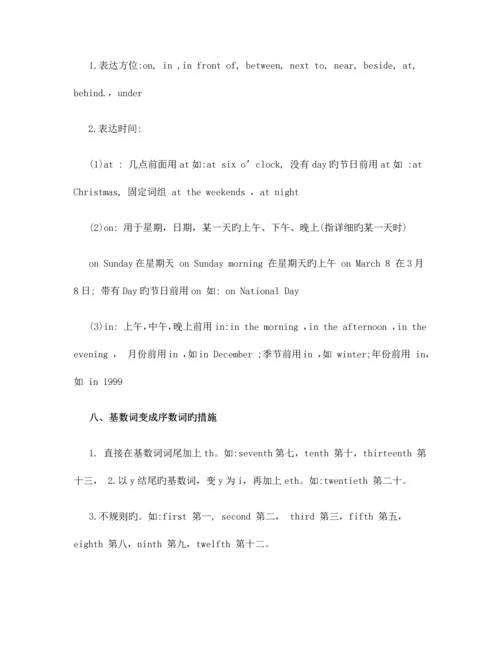 2023年外研版小学英语语法总复习知识点归纳.docx