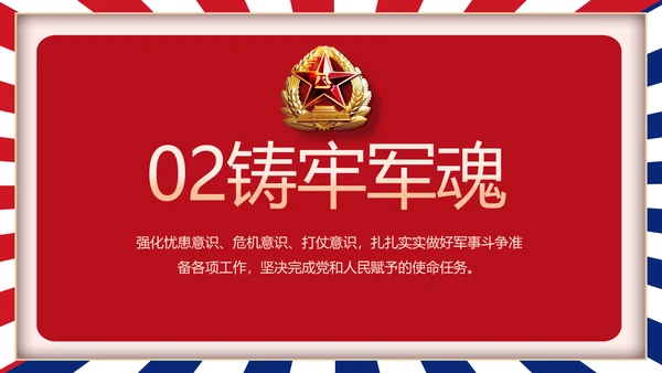 部队军事工作总结汇报动态PPT