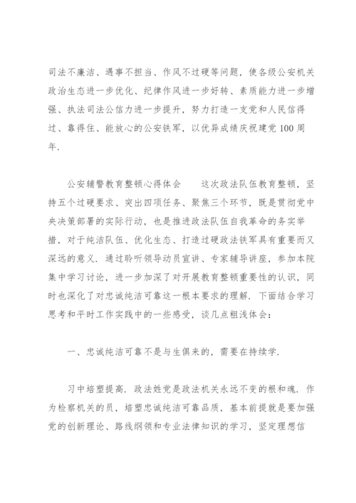 公安辅警教育整顿心得体会.docx