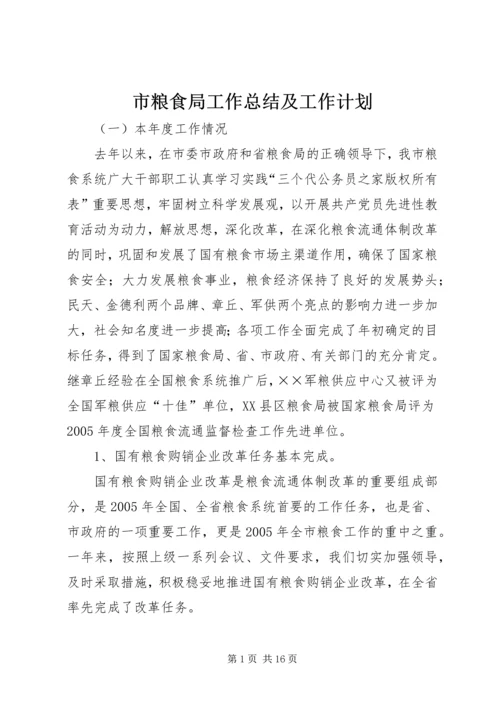 市粮食局工作总结及工作计划.docx