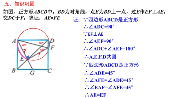 人教版第二十四章数学活动 探究四点共圆的条件  课件（共16张PPT）