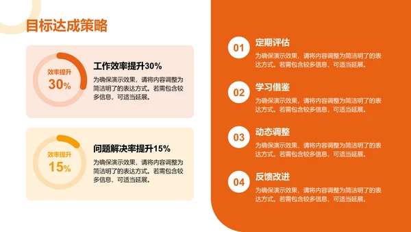 橙色几何风季度工作计划PPT模板