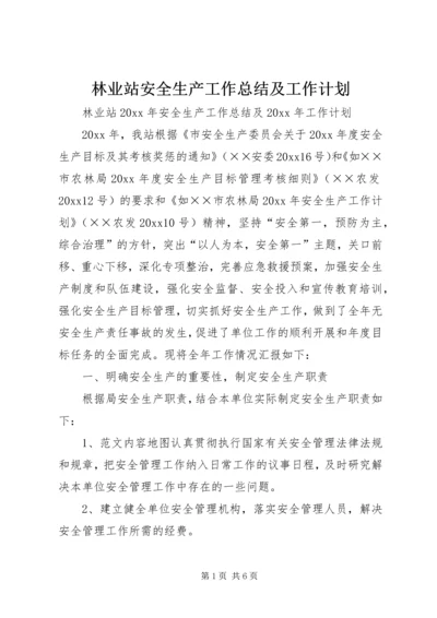 林业站安全生产工作总结及工作计划 (2).docx