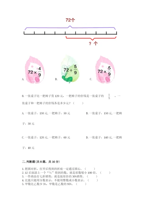 2022人教版六年级上册数学期末卷【综合题】.docx