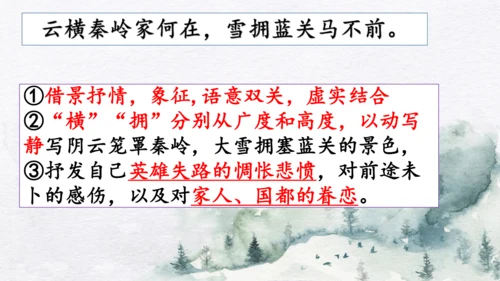 九年级上册第三单元课外古诗词诵读 左迁蓝关示侄孙湘 课件(共14张PPT)