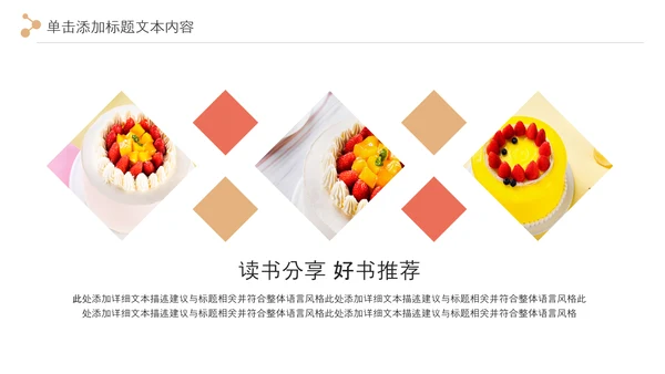 甜品蛋糕美食甜点下午茶动态PPT模板