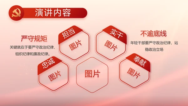 蓝色党建党支部述职报告动态PPT党课