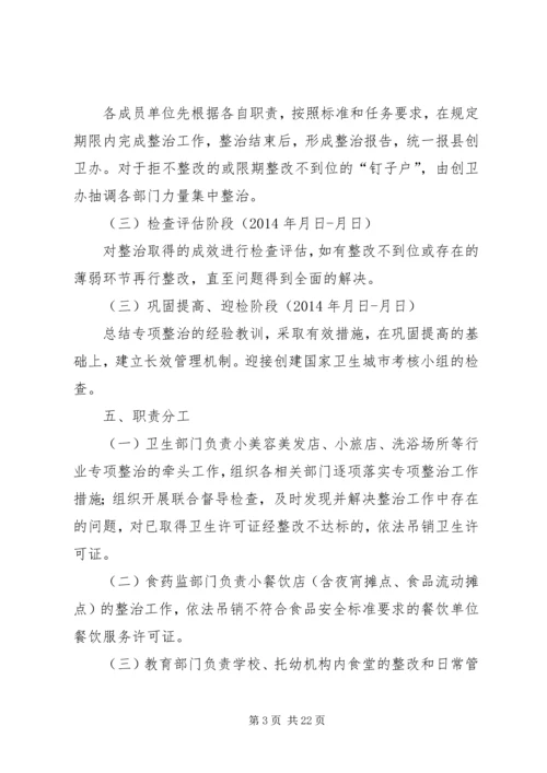 五小行业整治方案.docx