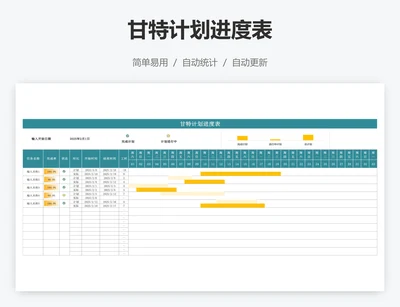 甘特计划进度表