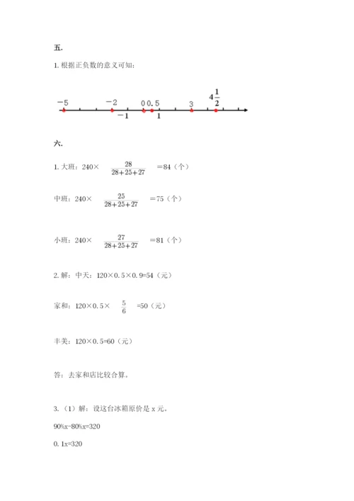小学六年级升初中模拟试卷附参考答案（a卷）.docx