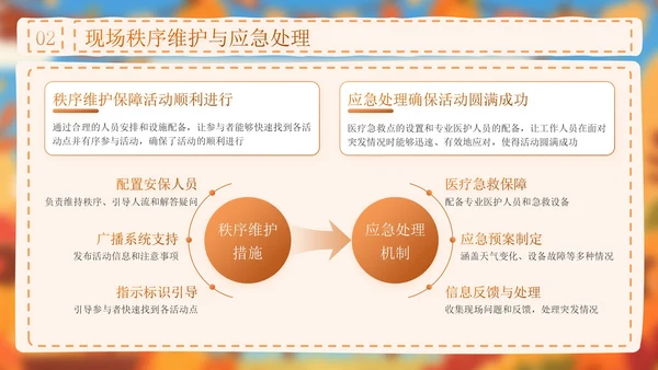 橙色插画风感恩节活动总结PPT模板