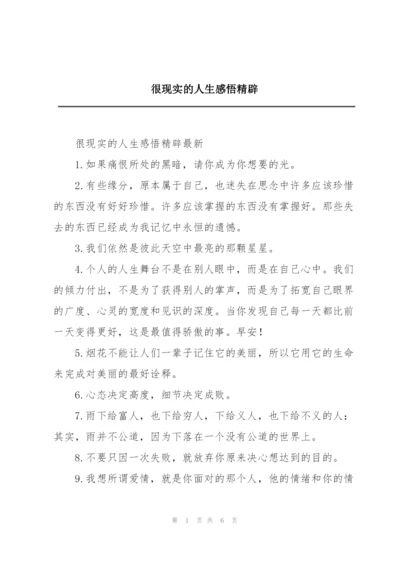 很现实的人生感悟精辟.docx