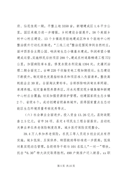 县政府20XX年工作报告.docx