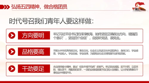 弘扬五四精神做新时代合格团员PPT模板