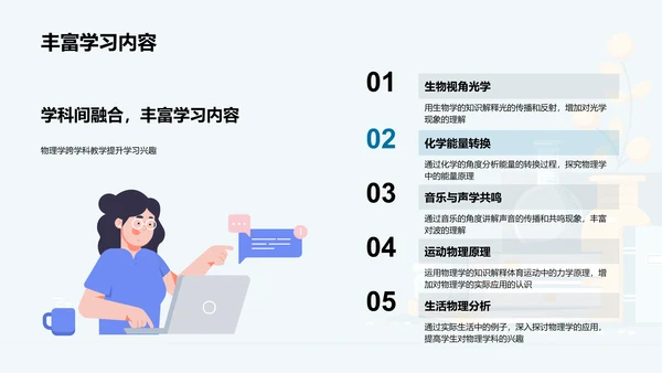 物理教学的跨学科探索PPT模板