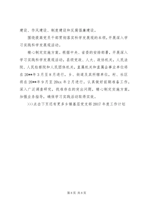 乡镇基层党支部某年度工作计划.docx