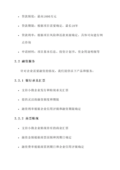 建行小微企业金融服务方案