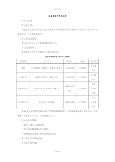 设备部绩效考核制度.docx