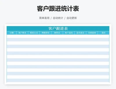 客户跟进统计表