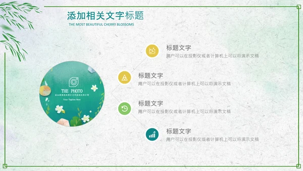 绿色小清新清明节文化习俗介绍主题班会ppt模板