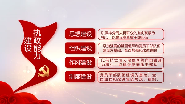 党支部党员大会年终工作总结动态PPT